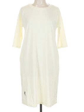 Relaxed Cream Midi Shift Dress - Effortless Comfort